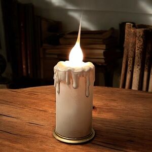 VINTAGE INTERIOR ACCENTS HARD PLASTIC CANDLE LAMP, 3 SILICONE REPLACEMENT BULBS